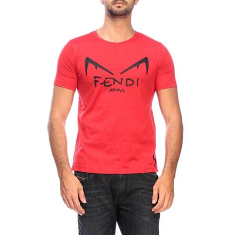 fendi red t shirt|Fendi crewneck t shirt.